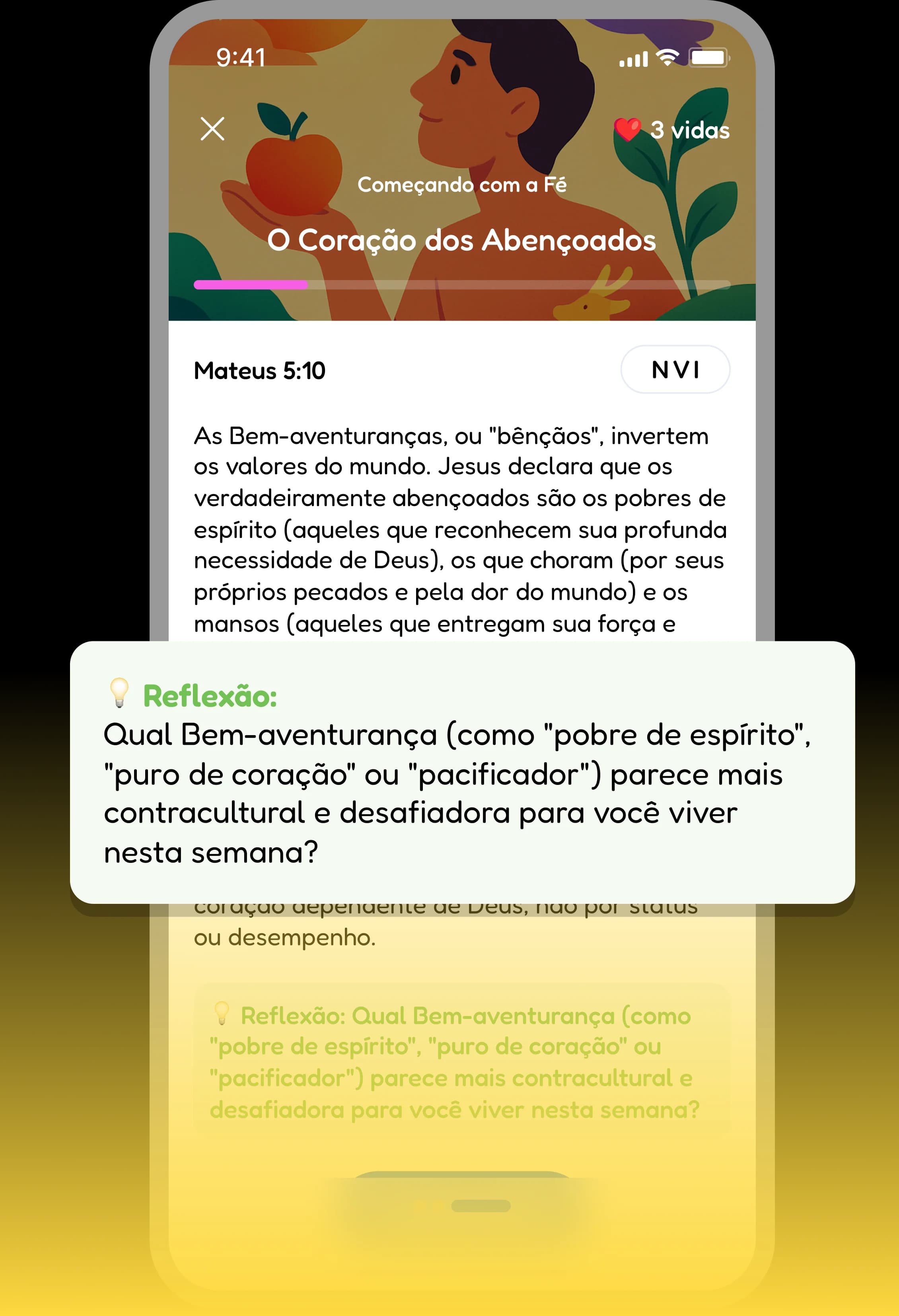 Ecrã de aprendizagem