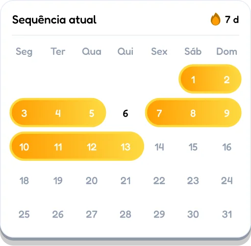 Calendário de streaks